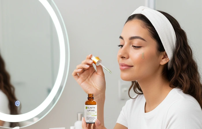 RUTINA DE CUIDADO FACIAL CON ELASTIN LIFTING CBD